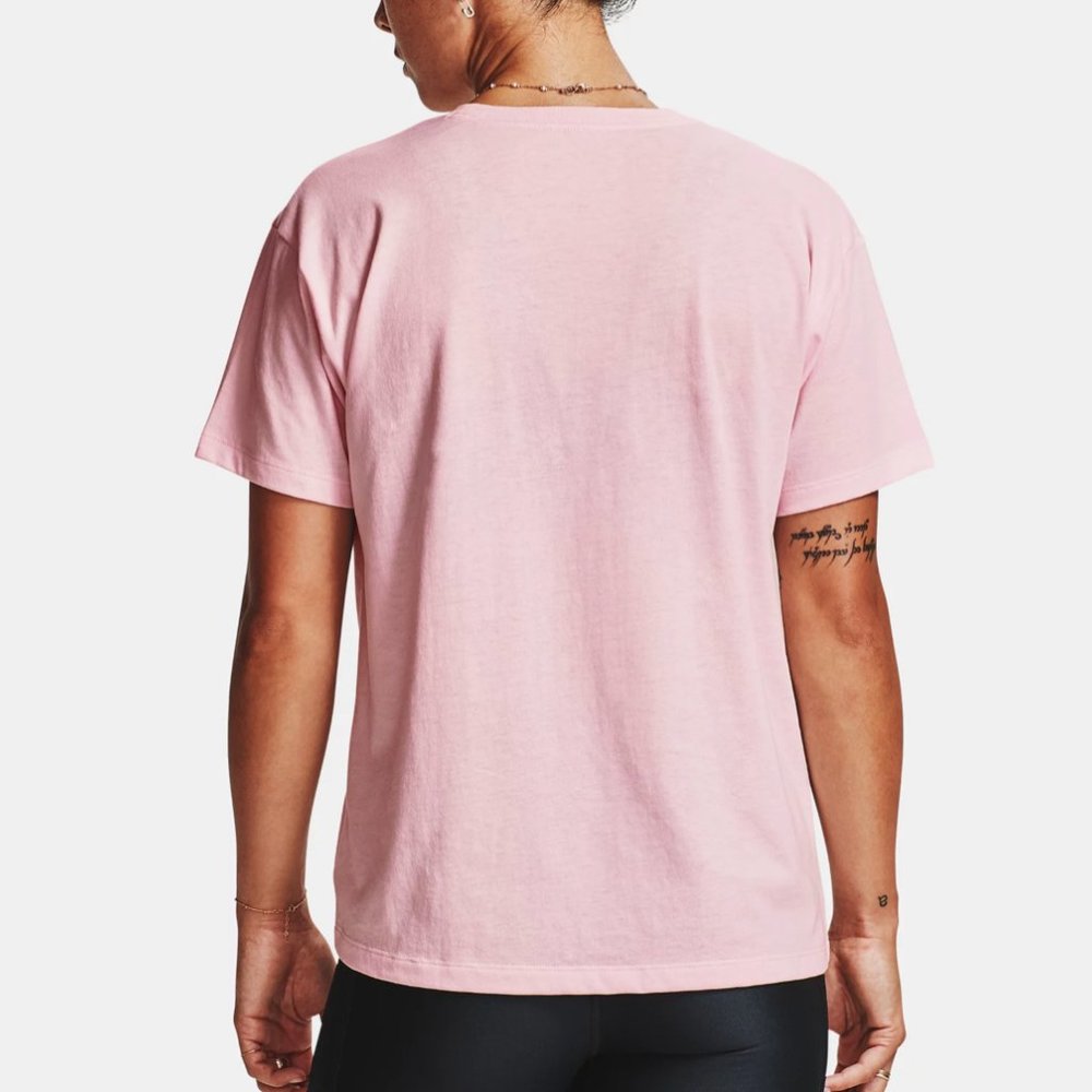 🌸Sale🌸 Under Armour Project Rock Graphic T Shirt Pink Women's Size 1356953 643 - Picture 2 of 5